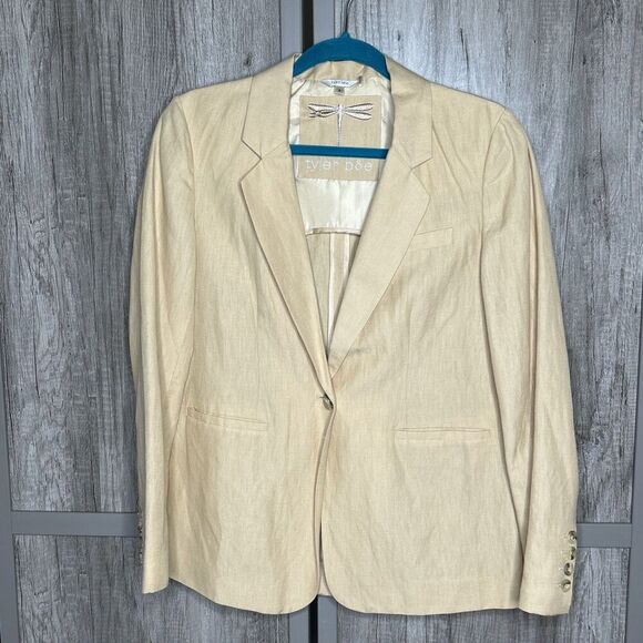 Tyler Boe Blazer Silk and Linen Beige Color Size S NWOT - Picture 1 of 10